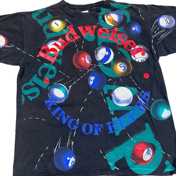 Vintage Other - Vintage Budweiser AOP T Shirt Kings Of Beers Wild Oats Tag L